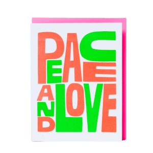 SALE Peace and Love Card by Ashkahn
