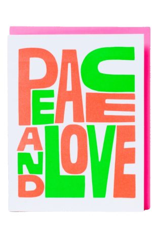 SALE Peace and Love Card by Ashkahn