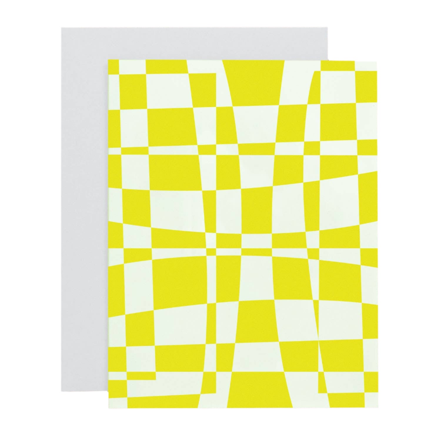 Space Time Checks Pattern Blank Card