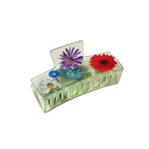 Flower Power Box Hair Claw