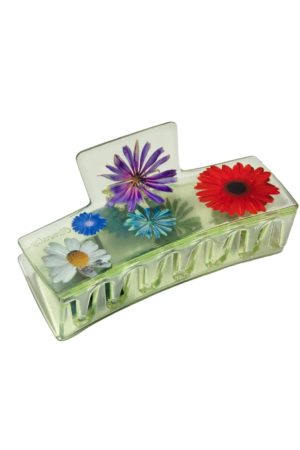 Flower Power Box Hair Claw