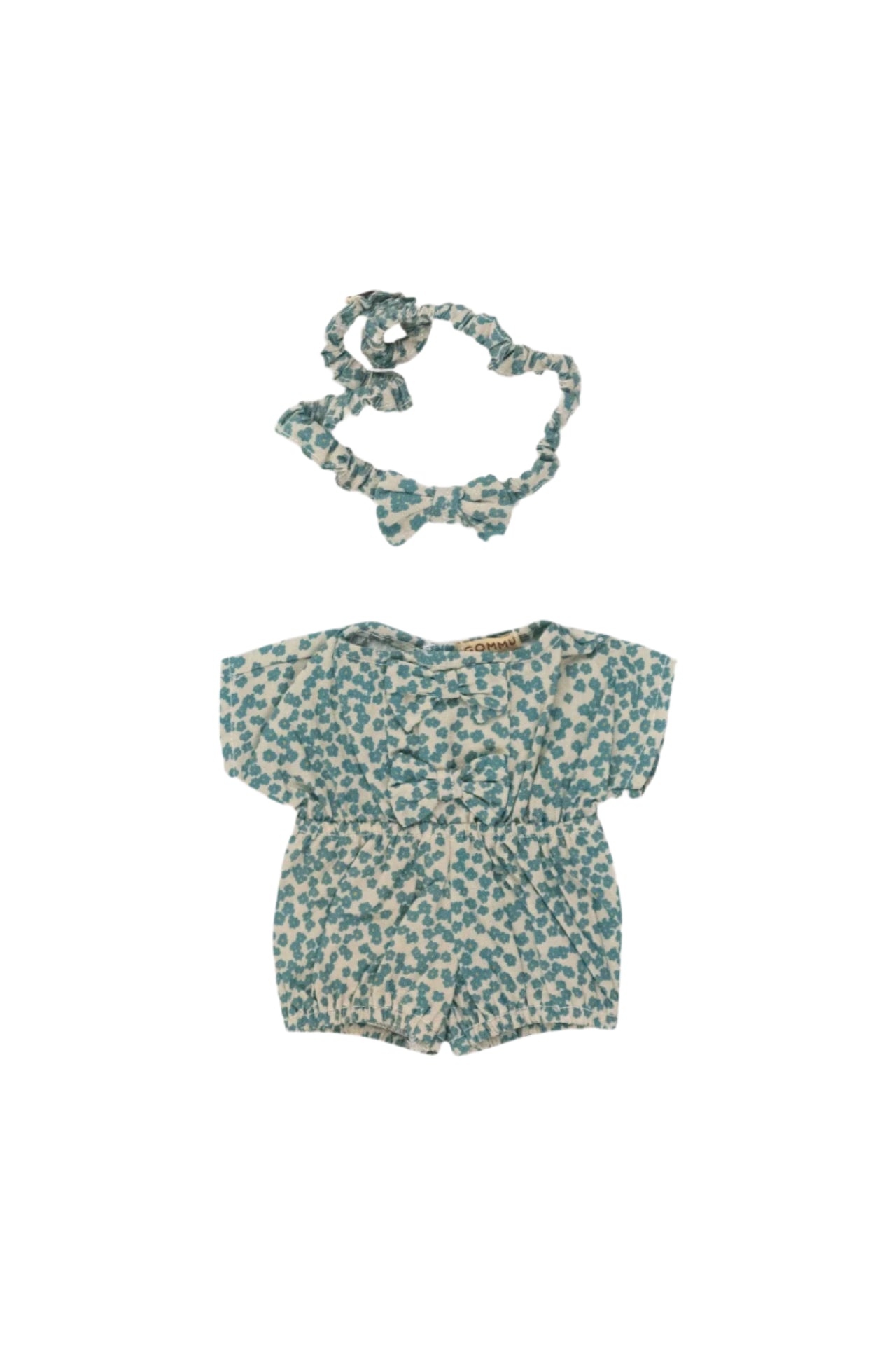 Green Flower Gommu One-Piece and Bow Tie