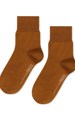 Trouser Crew Socks in Dk Ochre