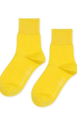 Trouser Crew Socks in Lemon