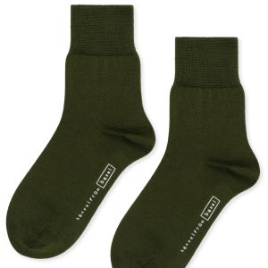 Trouser Crew Socks in Moss