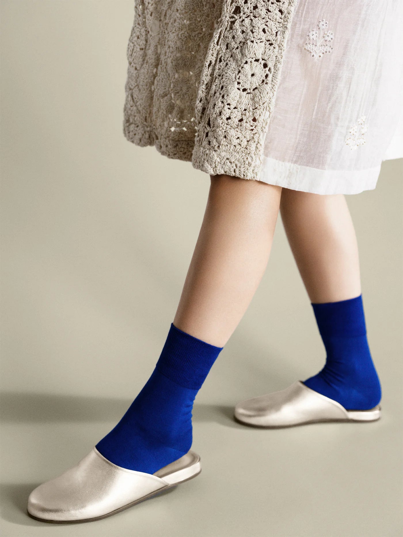 Trouser Crew Socks in Ultramarine - Image 2