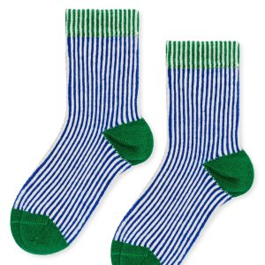 Mini Umbrella Kid Crew Sock - Cobalt