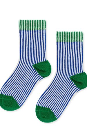 Mini Umbrella Kid Crew Sock - Cobalt