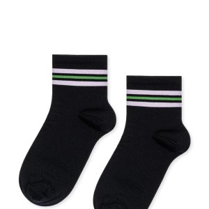 Billie Sporty Short Adult Crew Sock - Black