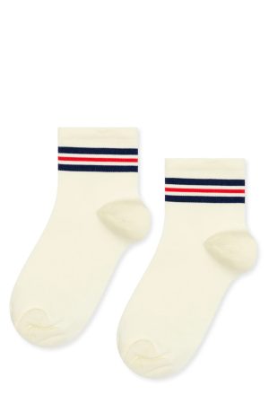 Billie Sporty Short Adult Crew Sock - White