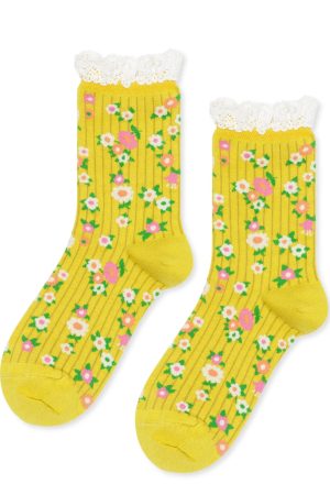 Mellow Yellow Adult Crew Socks