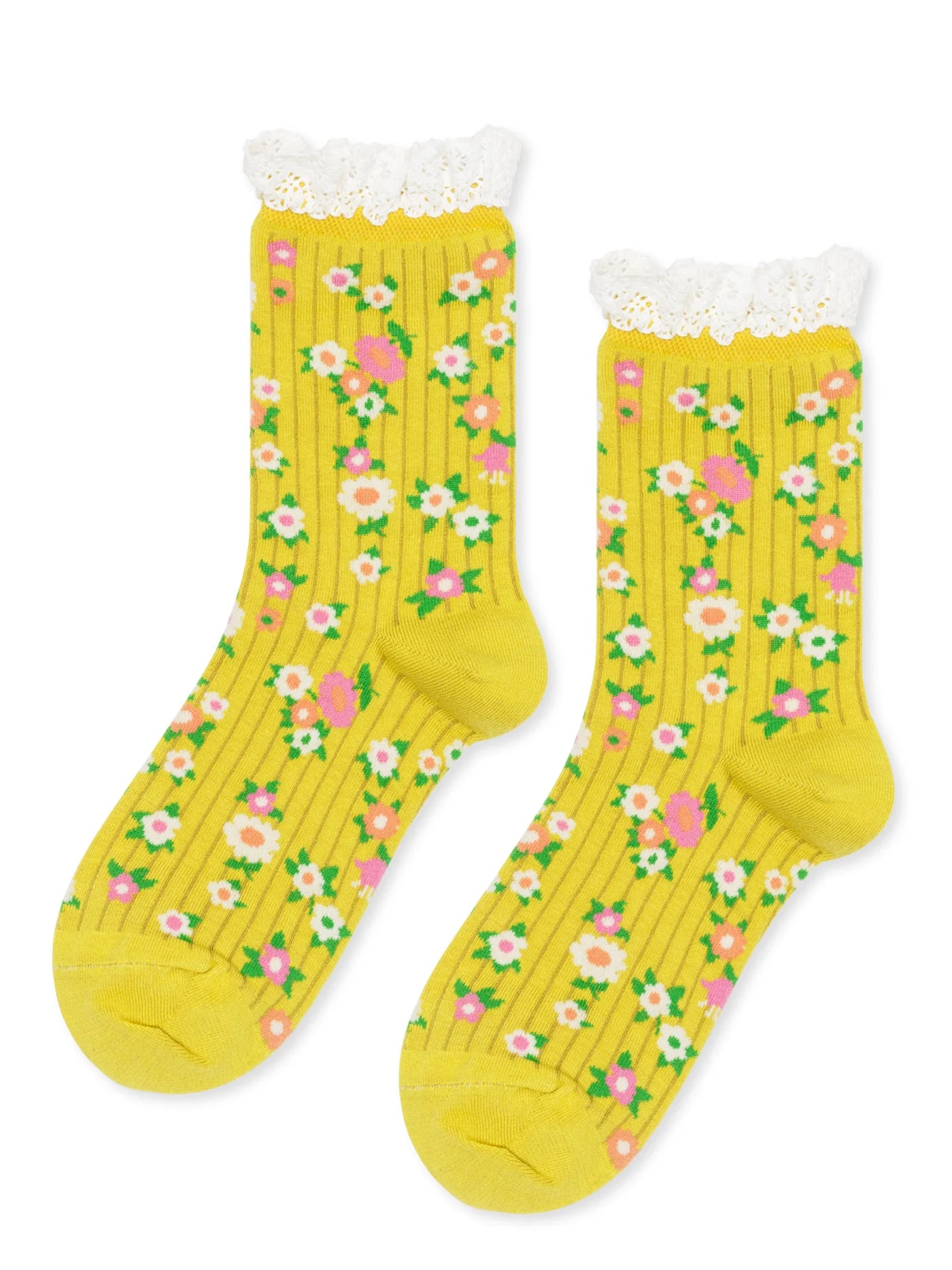 Mellow Yellow Adult Crew Socks