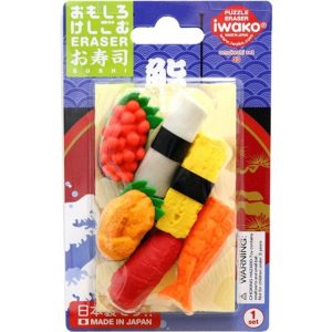 Sushi Eraser Set