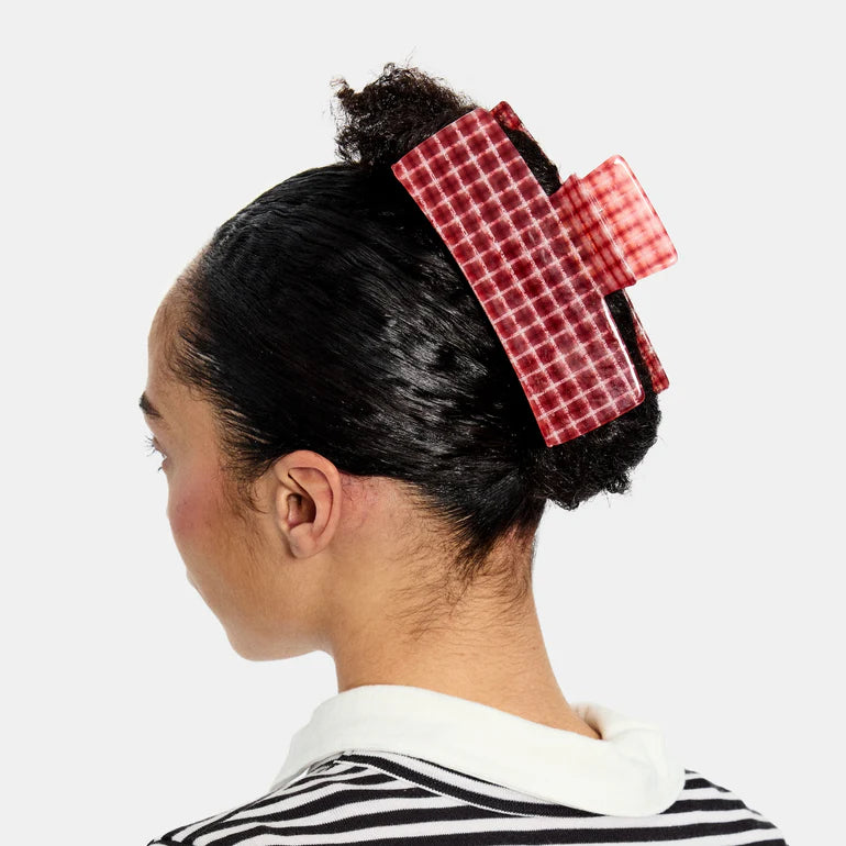 Red Plaid Jumbo Box Claw - Image 2