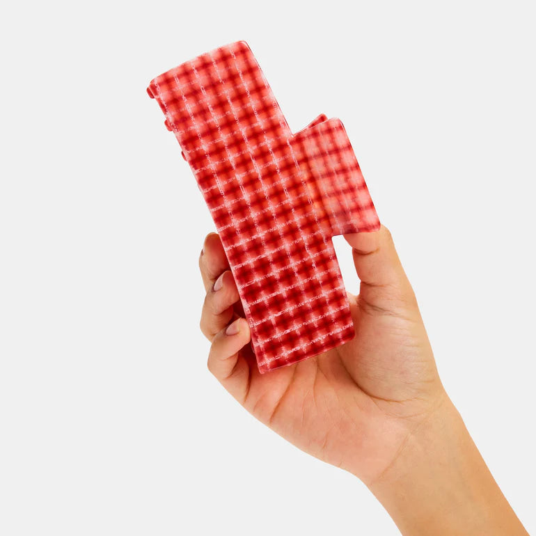 Red Plaid Jumbo Box Claw - Image 3