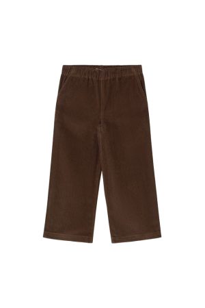 SALE Tiny Solid Woven Pants - Dark Brown
