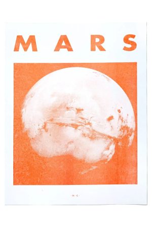 Mars - Planet Risograph Print