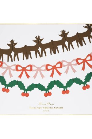 SALE Tissue Paper Christmas Garland Set