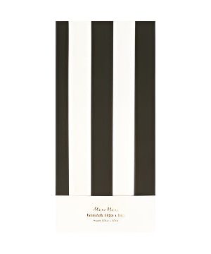 SALE Black Striped Tablecloth