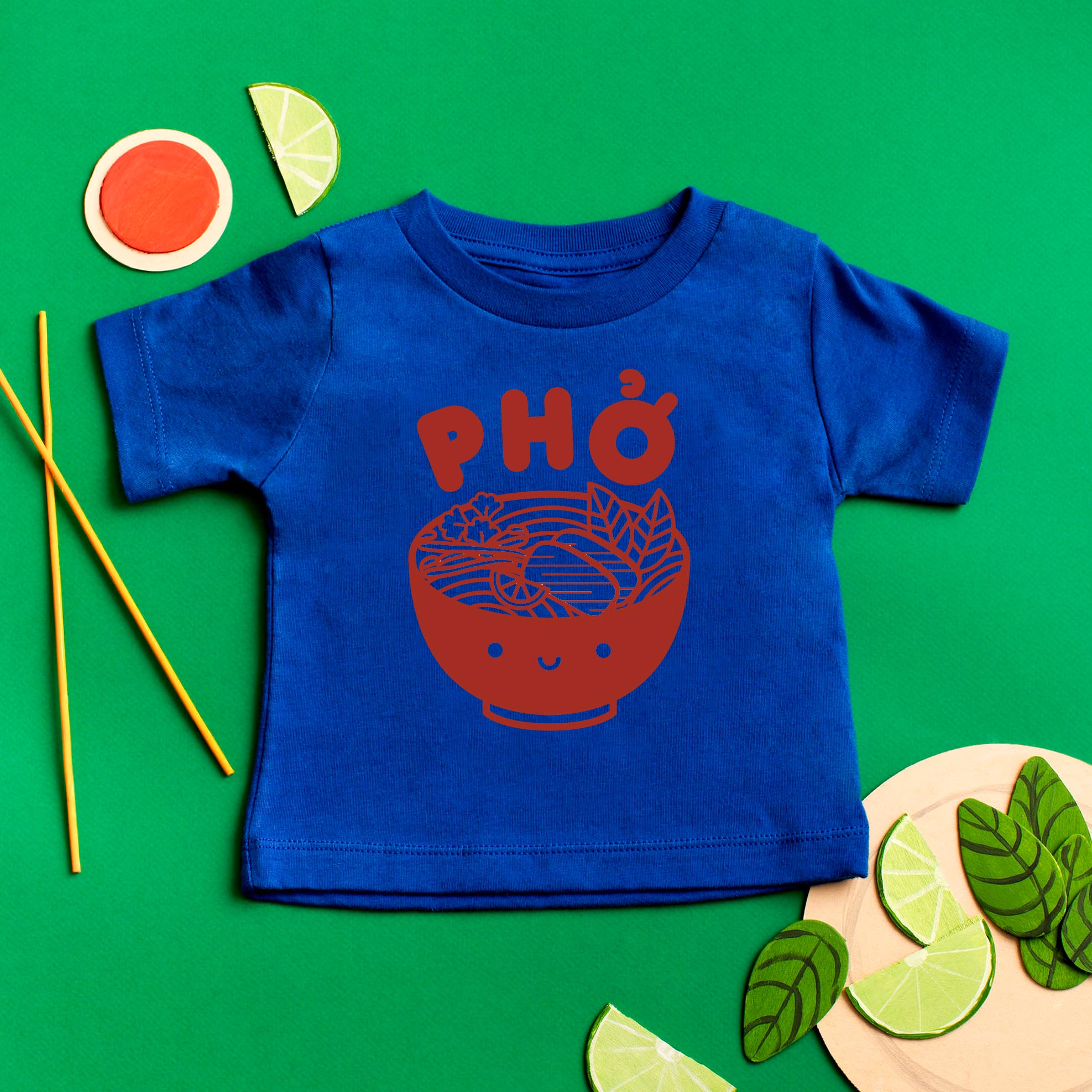 Pho Baby + Kid + Adult Graphic Tee - Image 3