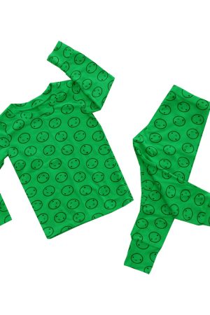 Green Sprout Long Sleeve Happy Pajamas