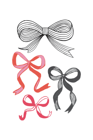 Ribbons & Bows Tattoo Pair