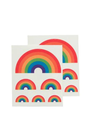 Rainbow Temporary Tattoo Pair