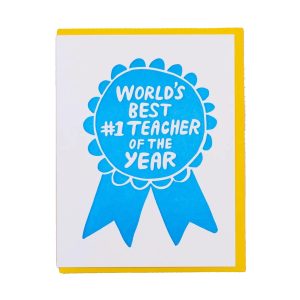 #1 Teacher Ribbon Thank You Card