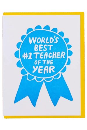 #1 Teacher Ribbon Thank You Card