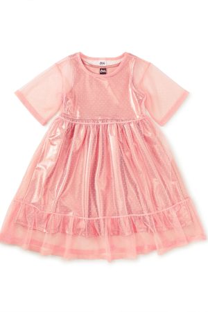SALE Layered Tulle & Foil Dress