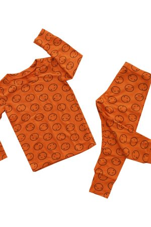 Tomato Red Long Sleeve Happy Pajamas