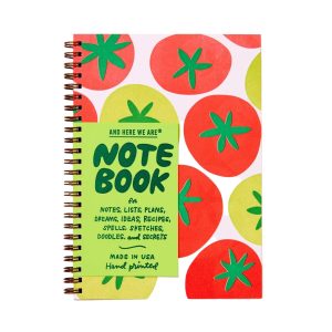 Tomato Letterpress Spiral Notebook