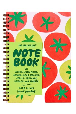 Tomato Letterpress Spiral Notebook