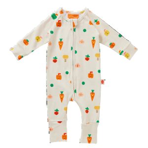 Teeny Tiny Veg Long Sleeve Romper