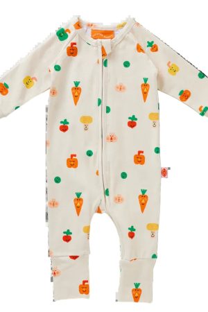 Teeny Tiny Veg Long Sleeve Romper