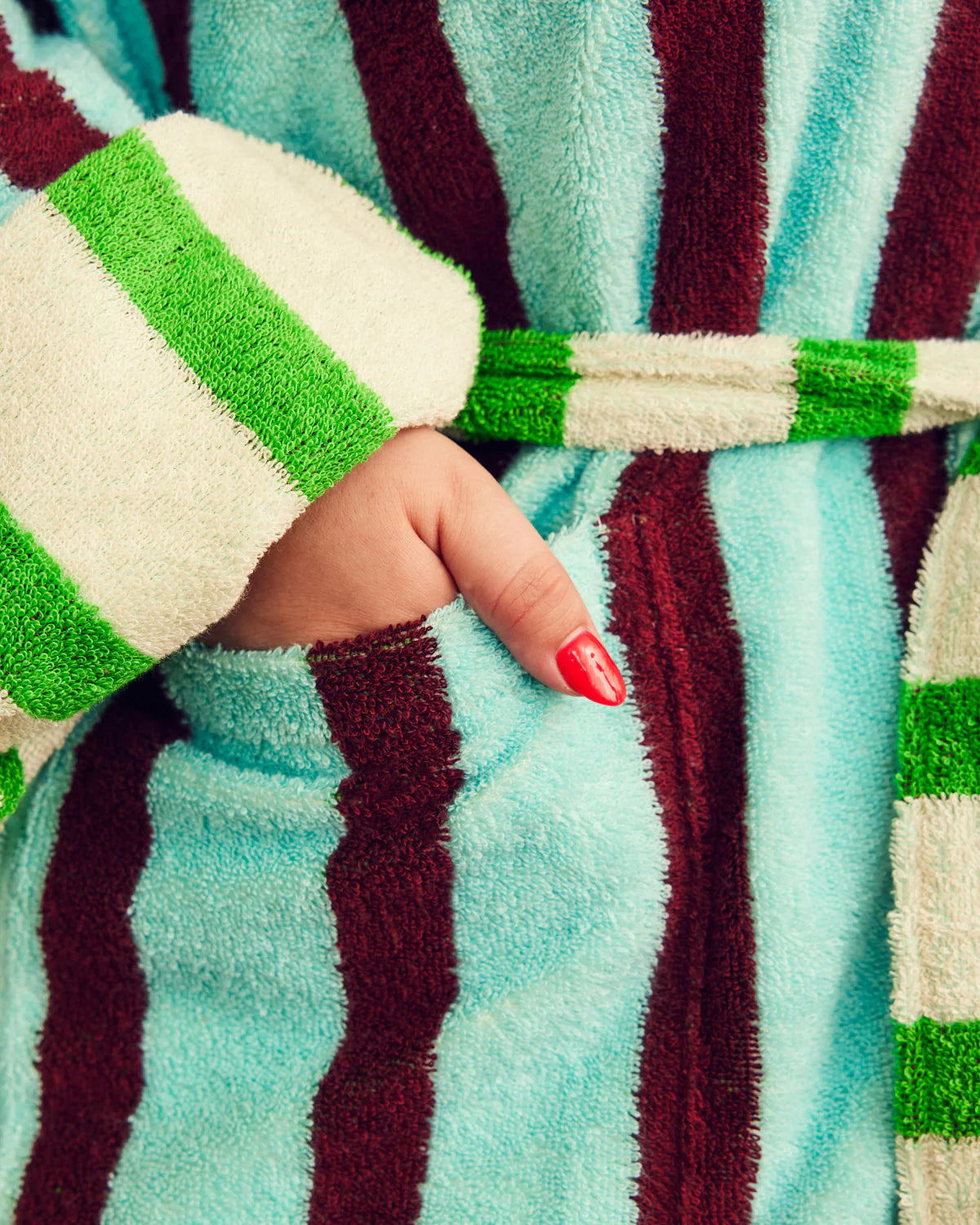 Willow Stripe Bathrobe - Image 2