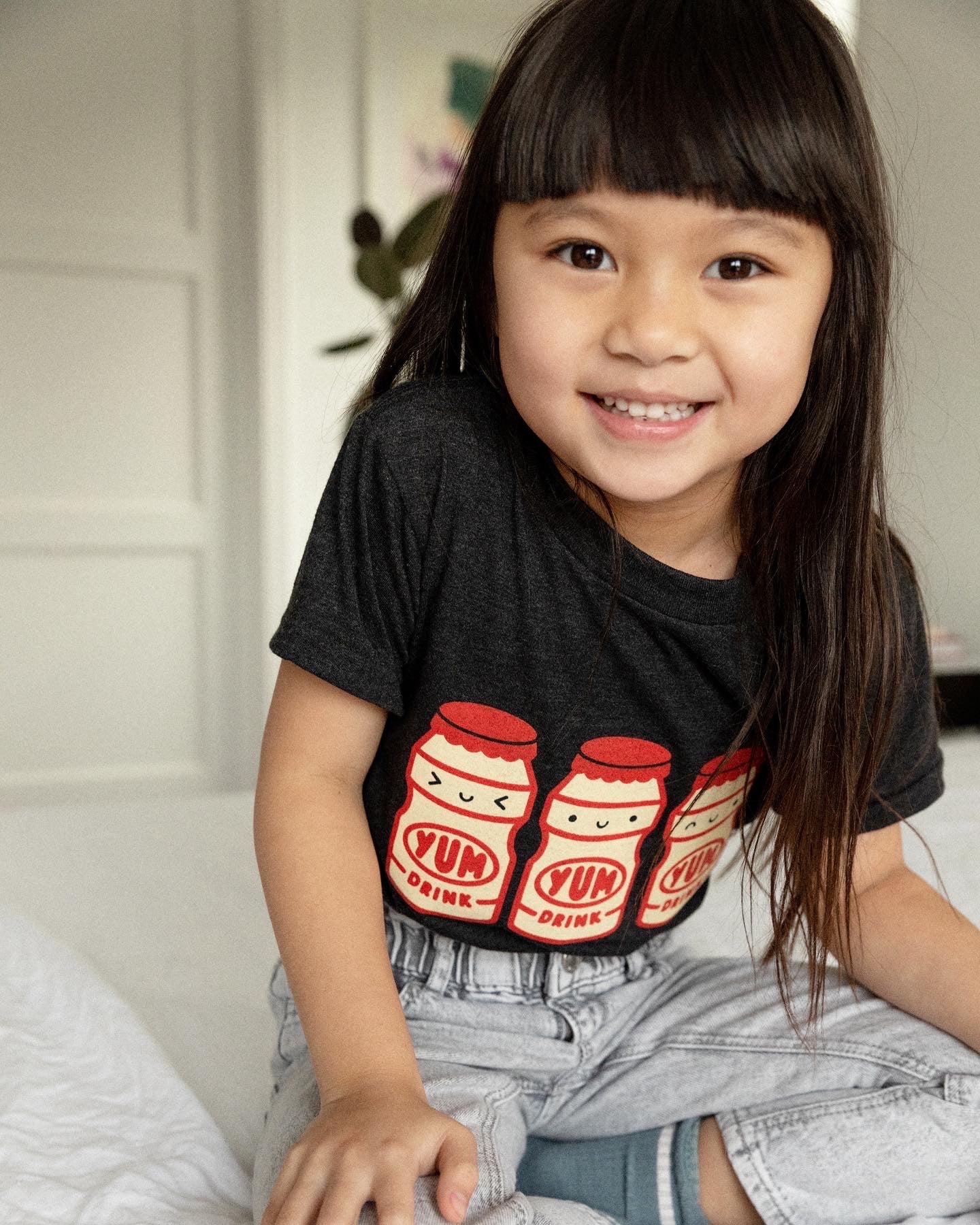 Kawaii Yogurt Drink Baby + Kid + Adult Graphic Tee - Image 2