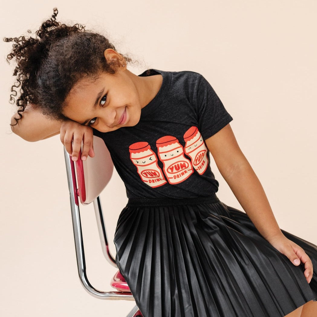 Kawaii Yogurt Drink Baby + Kid + Adult Graphic Tee - Image 3