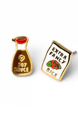 Soy Sauce & Rice Earrings
